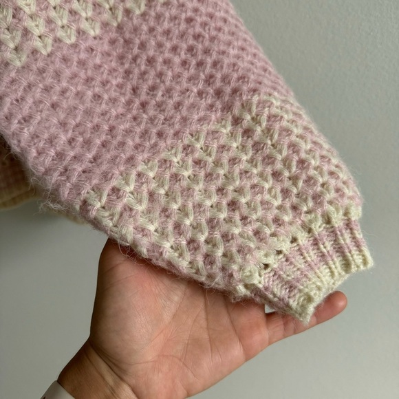 FRNCH Paris Niara Knit Cream & Pink Sweater Size Medium - Picture 9 of 17